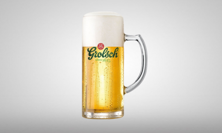 Grolsch halve literpul vol met bier Grolsch halve literpul vol met bier